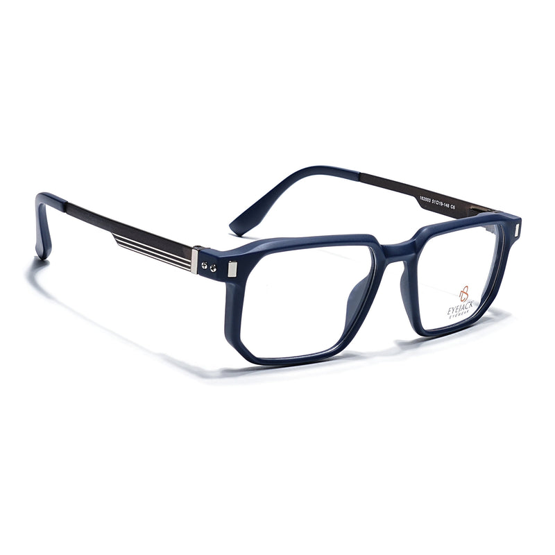 Eyejack Blue Wayfarer Eyeglasses for Men & Women (162003FCL2466)