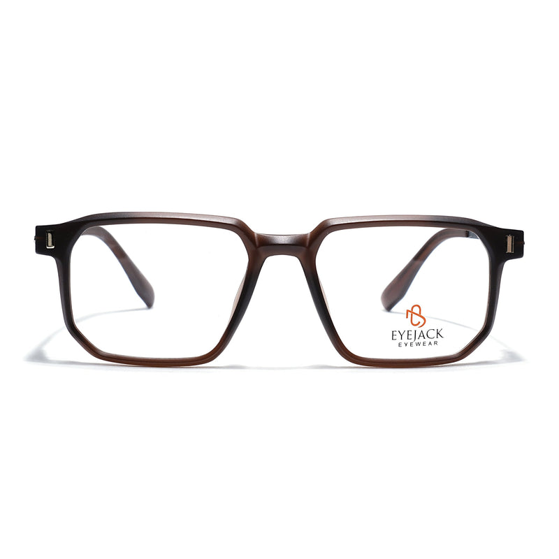 Eyejack Brown Wayfarer Eyeglasses for Men & Women (162003FCL2469)