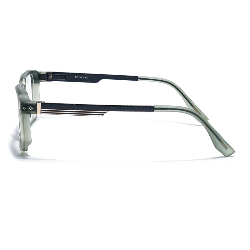 Eyejack Olive Wayfarer Eyeglasses for Men & Women (162003FCL2470)