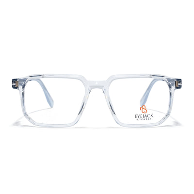 Eyejack Transparent Wayfarer Eyeglasses for Men & Women (162003FCL2471)