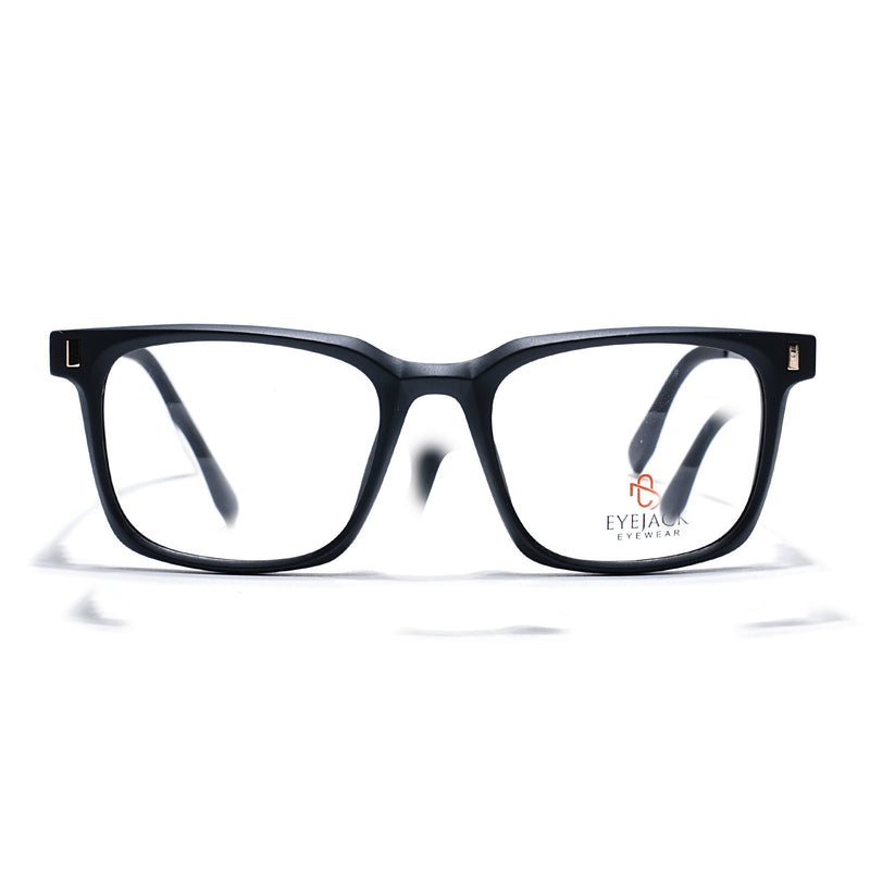 Eyejack Black Wayfarer Eyeglasses for Men & Women (162004FCL2472)