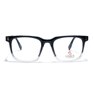 Eyejack Black & Transparent Wayfarer Eyeglasses for Men & Women (162004FCL2475)
