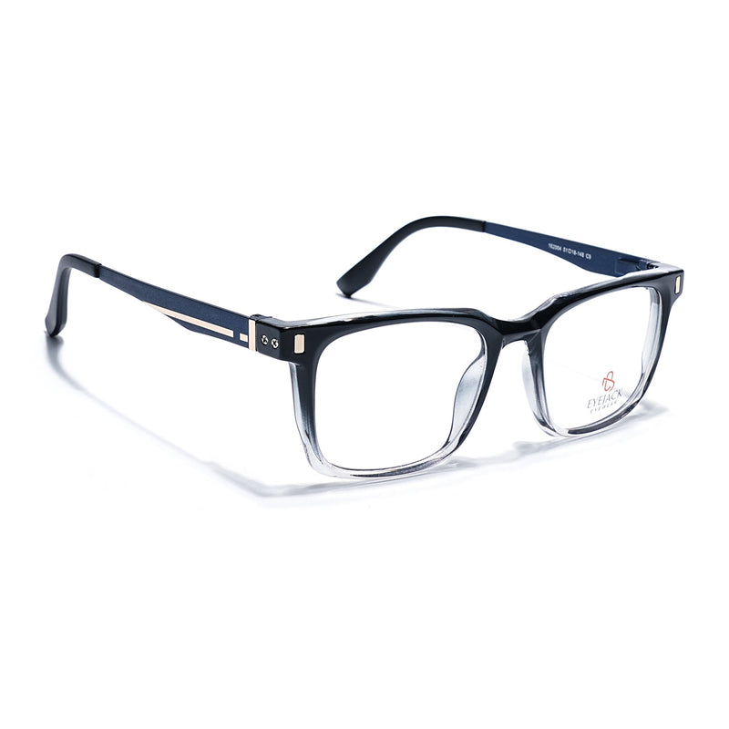 Eyejack Black & Transparent Wayfarer Eyeglasses for Men & Women (162004FCL2475)