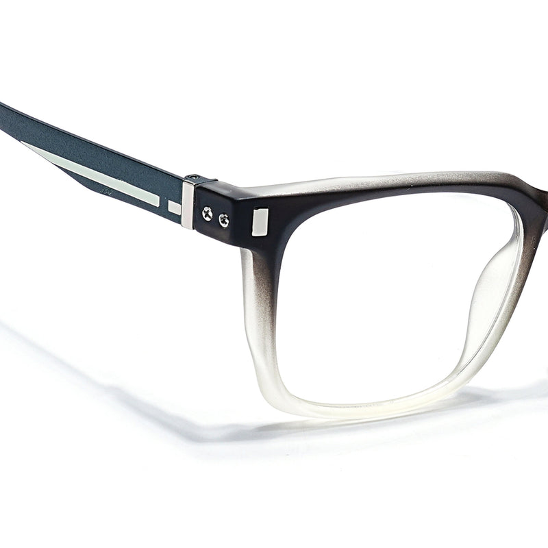 Eyejack Black & Grey Wayfarer Eyeglasses for Men & Women (162004FCL2476)