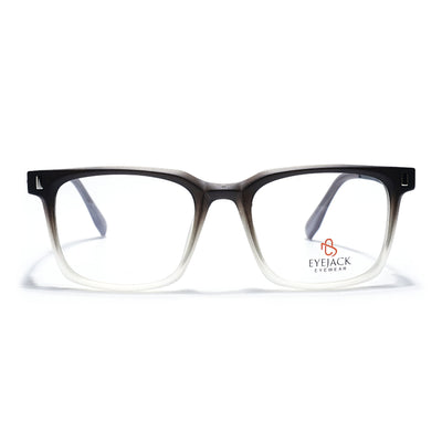 Eyejack Black & Grey Wayfarer Eyeglasses for Men & Women (162004FCL2476)