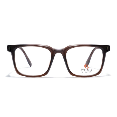 Eyejack Brown Wayfarer Eyeglasses for Men & Women (162004FCL2481)