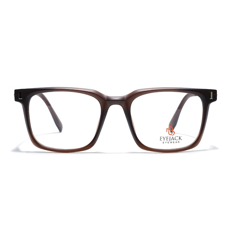 Eyejack Brown Wayfarer Eyeglasses for Men & Women (162004FCL2481)
