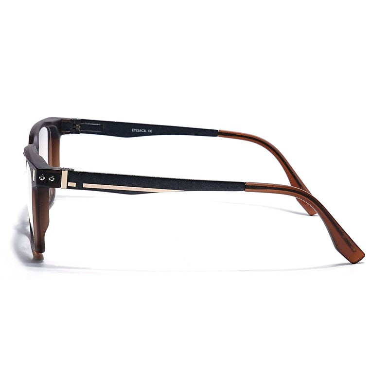 Eyejack Brown Wayfarer Eyeglasses for Men & Women (162004FCL2481)