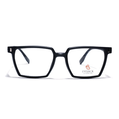 Eyejack Black Wayfarer Eyeglasses for Men & Women (162005FCL2485)