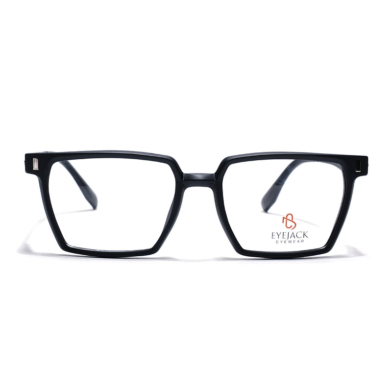 Eyejack Black Wayfarer Eyeglasses for Men & Women (162005FCL2485)