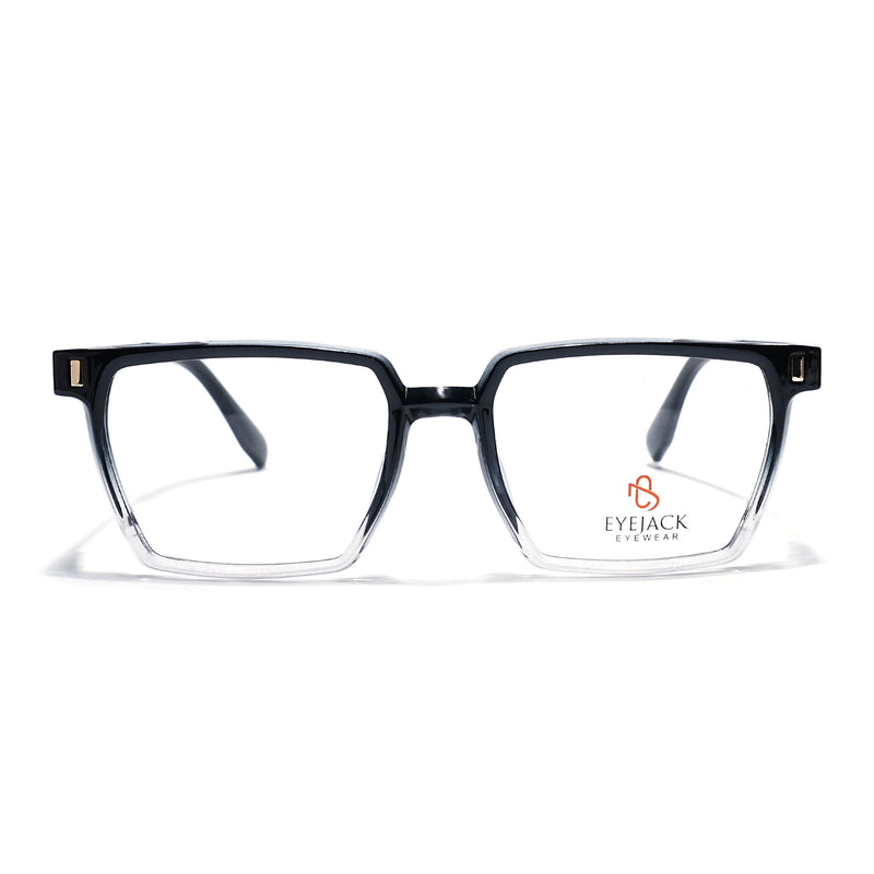 Eyejack Black & Transparent Wayfarer Eyeglasses for Men & Women (162005FCL2487)