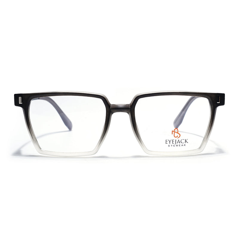 Eyejack Black & Grey Wayfarer Eyeglasses for Men & Women (162005FCL2488)