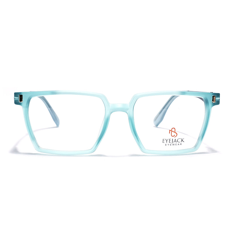 Eyejack Aqua Wayfarer Eyeglasses for Men & Women (162005FCL2493)