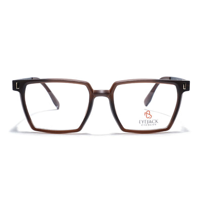 Eyejack Brown Wayfarer Eyeglasses for Men & Women (162005FCL2494)