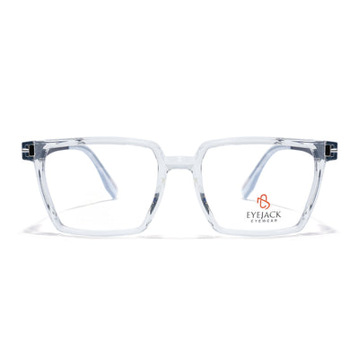 Eyejack Transparent Wayfarer Eyeglasses for Men & Women (162005FCL2496)