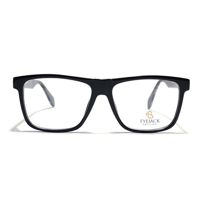 Eyejack Shine Black Wayfarer Eyeglasses for Men & Women (163001FCL2237)