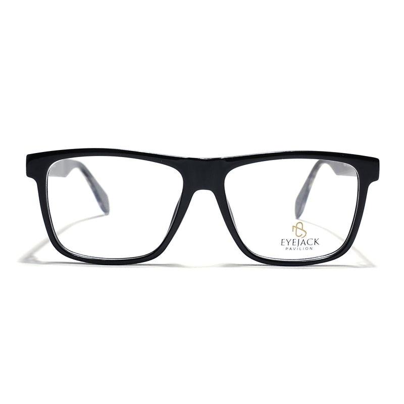 Eyejack Shine Black Wayfarer Eyeglasses for Men & Women (163001FCL2237)