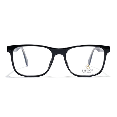 Eyejack Shine Black Wayfarer Eyeglasses for Men & Women (163003FCL2252)