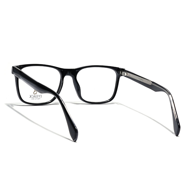 Eyejack Shine Black Wayfarer Eyeglasses for Men & Women (163003FCL2252)