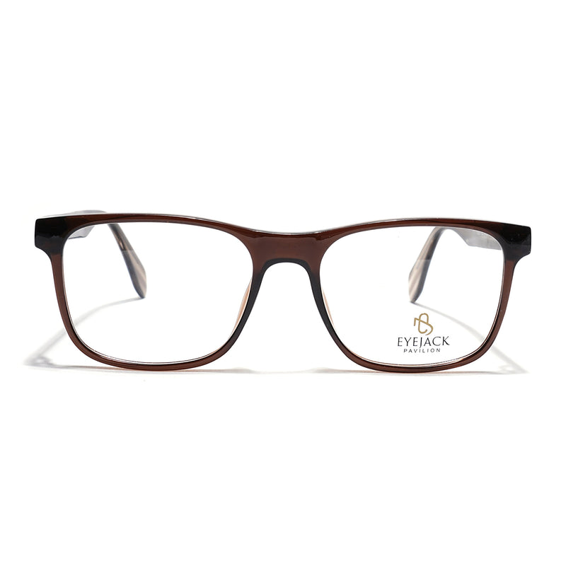 Eyejack Brown Wayfarer Eyeglasses for Men & Women (163003FCL2255)