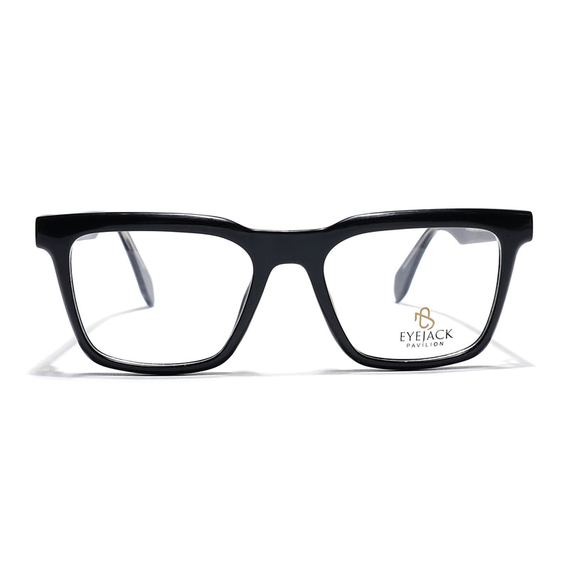 Eyejack Shine Black Wayfarer Eyeglasses for Men & Women (163005FCL2268)