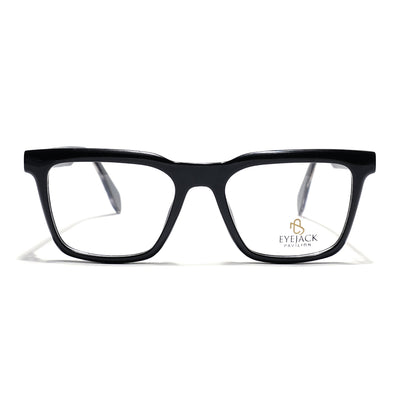 Eyejack Shine Black Wayfarer Eyeglasses for Men & Women (163005FCL2269)
