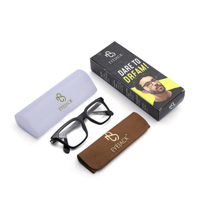 Eyejack Shine Black Wayfarer Eyeglasses for Men & Women (163005FCL2269)