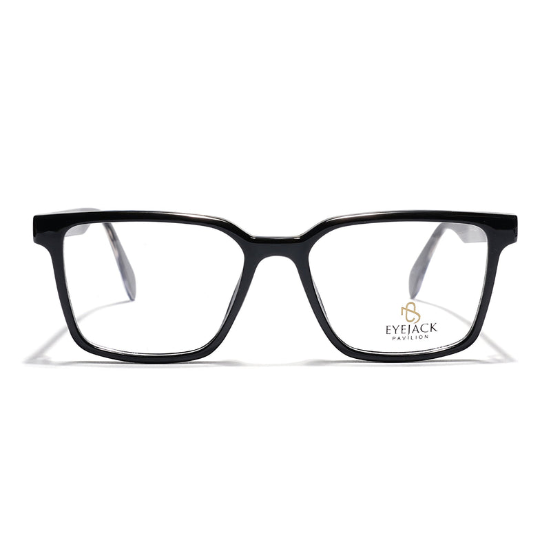Eyejack Shine Black Wayfarer Eyeglasses for Men & Women (163006FCL2277)