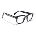 Eyejack Shine Black Square Eyeglasses for Men & Women (163007FCL2285)
