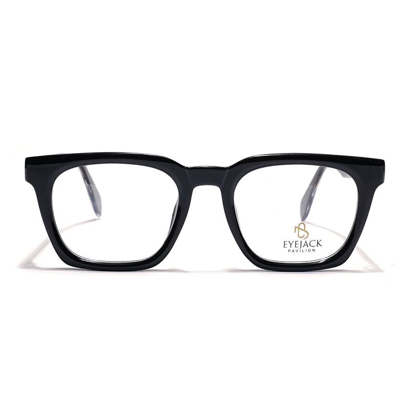 Eyejack Shine Black Wayfarer Eyeglasses for Men & Women (163008FCL2293)