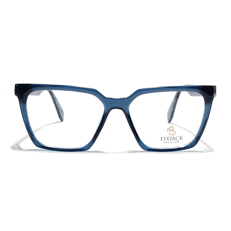 Eyejack Blue Wayfarer Eyeglasses for Men & Women (163009FCL2305)