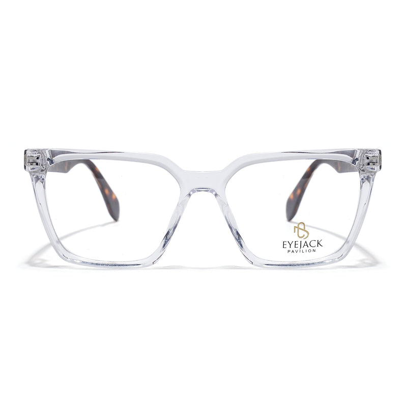 Eyejack Transparent Wayfarer Eyeglasses for Men & Women (163009FCL2307)