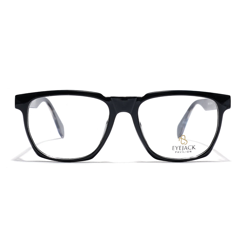 Eyejack Shine Black Wayfarer Eyeglasses for Men & Women (163010FCL2309)