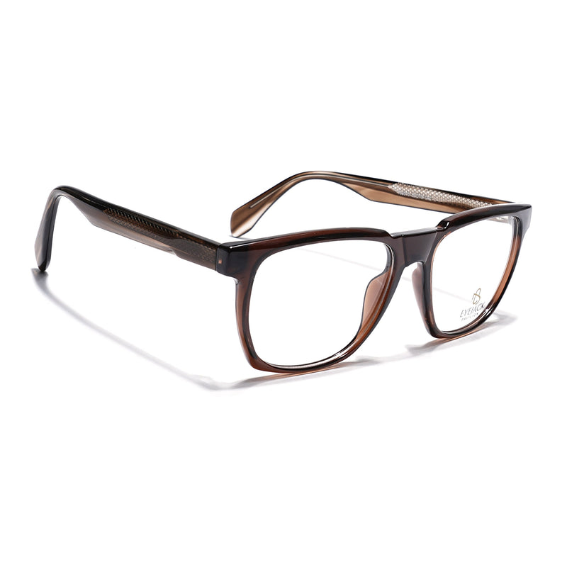 Eyejack Brown Wayfarer Eyeglasses for Men & Women (163010FCL2311)
