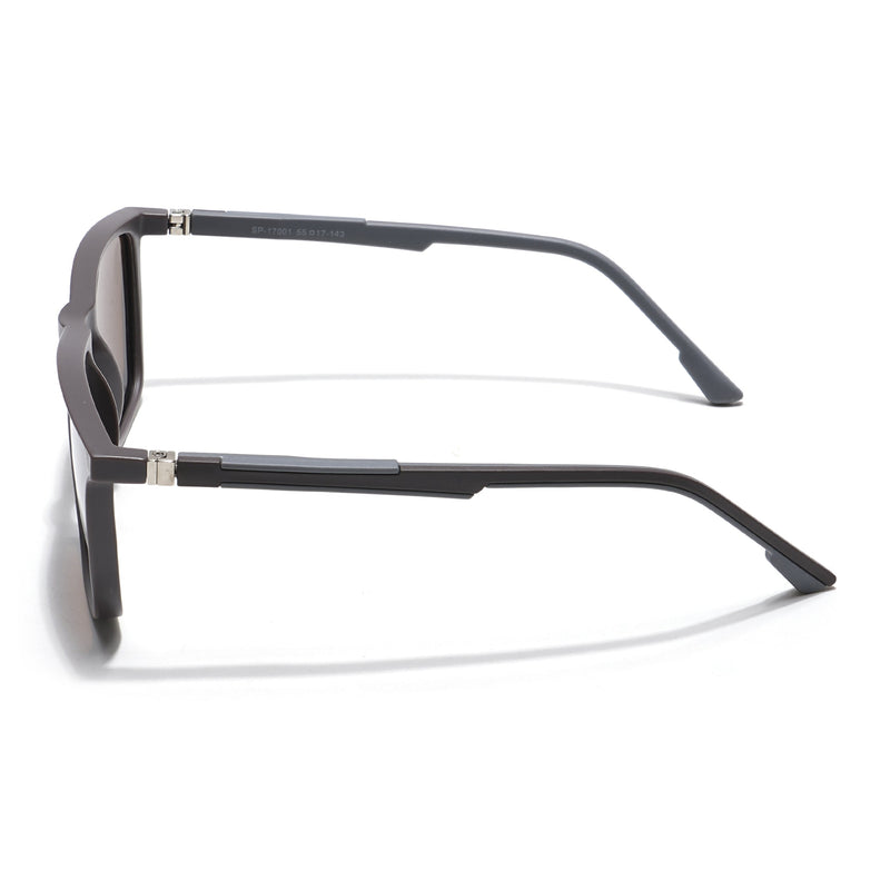 Eyejack Coal Square Polarized Sunglasses for Men & Women (Brown Lens | Brown Frame - 17001PCL747)