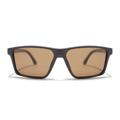 Eyejack Rectangle Polarized Sunglasses for Men & Women (Brown Lens | Brown Frame - 17003PCL751)