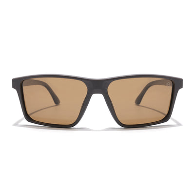 Eyejack Rectangle Polarized Sunglasses for Men & Women (Brown Lens | Brown Frame - 17003PCL751)