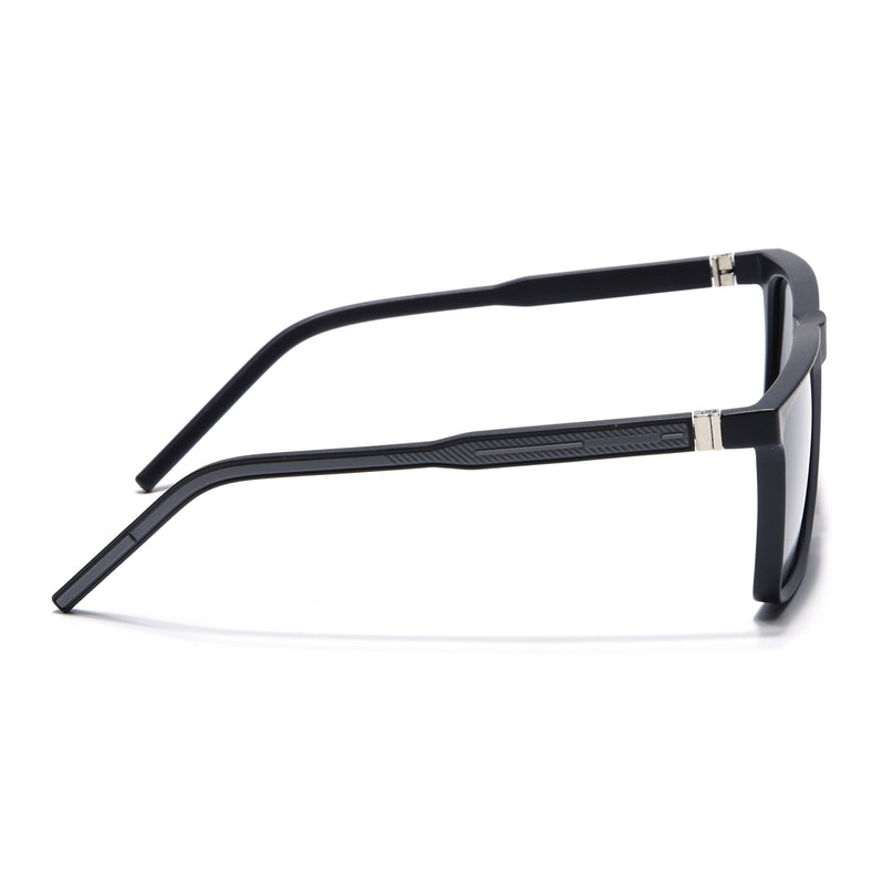 Eyejack Square Polarized Sunglasses for Men & Women (Black Lens | Black Frame - 17014PCL766)