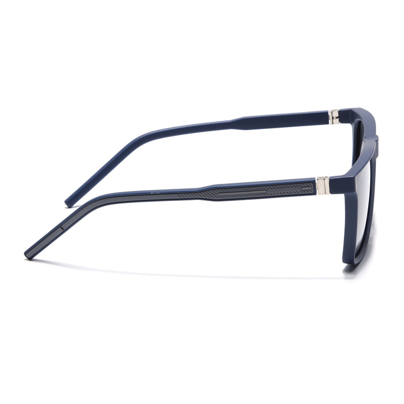 Eyejack Square Polarized Sunglasses for Men & Women (Black Lens | Navy Blue Frame - 17014PCL768)