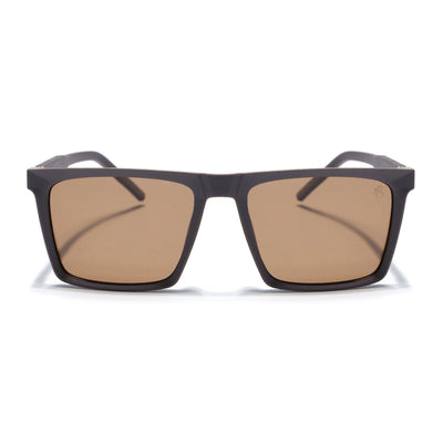 Eyejack Square Polarized Sunglasses for Men & Women (Brown Lens | Brown Frame - 17014PCL769)