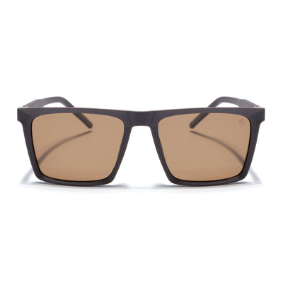 Eyejack Square Polarized Sunglasses for Men & Women (Brown Lens | Brown Frame - 17014PCL769)