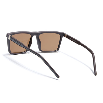 Eyejack Square Polarized Sunglasses for Men & Women (Brown Lens | Brown Frame - 17014PCL769)