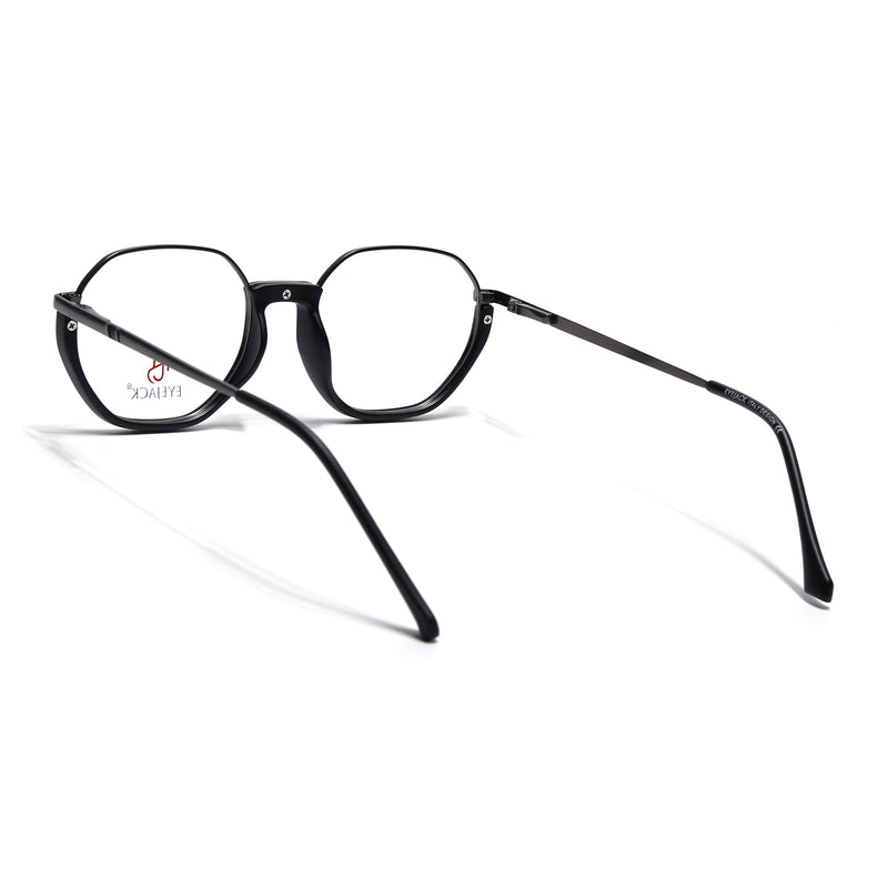 Eyejack Skyline Grey & Black Round Eyeglasses for Men & Women (170201FCL1977-C1)