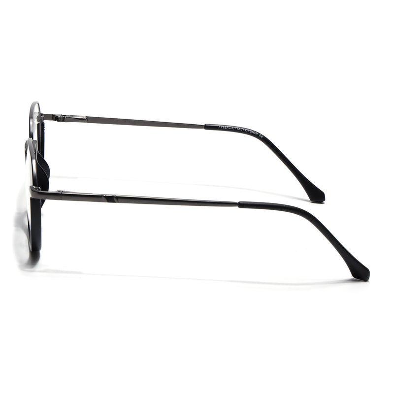 Eyejack Skyline Grey & Black Round Eyeglasses for Men & Women (170201FCL1977-C1)