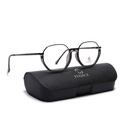 Eyejack Skyline Grey Round Eyeglasses for Men & Women (170201FCL1979-C3)