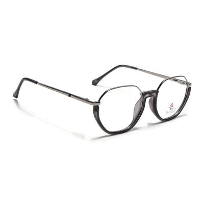 Eyejack Skyline Silver & Grey Round Eyeglasses for Men & Women (170201FCL1980-C4)