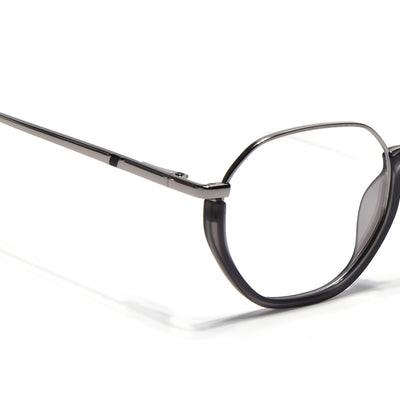 Eyejack Skyline Silver & Grey Round Eyeglasses for Men & Women (170201FCL1980-C4)