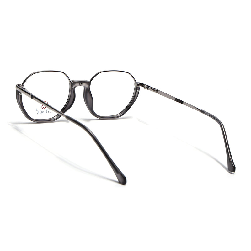 Eyejack Skyline Silver & Grey Round Eyeglasses for Men & Women (170201FCL1980-C4)