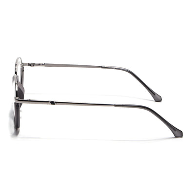 Eyejack Skyline Silver & Grey Round Eyeglasses for Men & Women (170201FCL1980-C4)