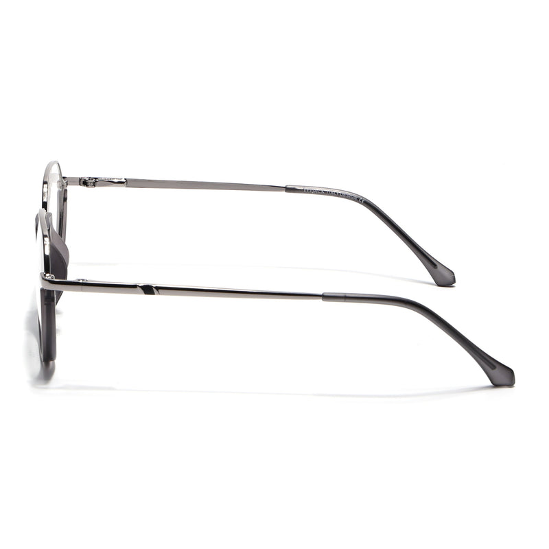 Eyejack Skyline Silver & Grey Round Eyeglasses for Men & Women (170201FCL1980-C4)